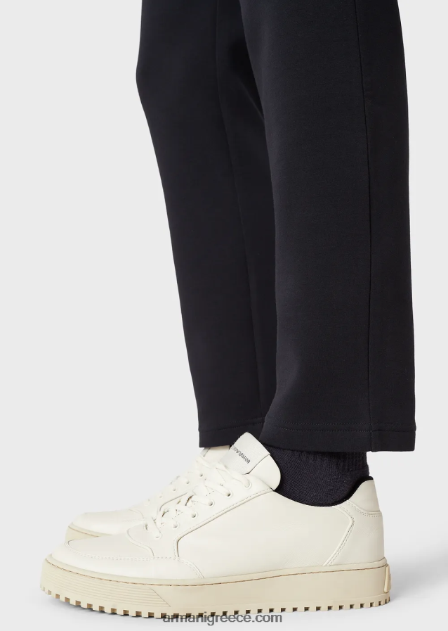 άνδρες Armani τζόγκερ με διπλό ζέρσεϊ με τσέπη 4046R61396 ναυτικό μπλε