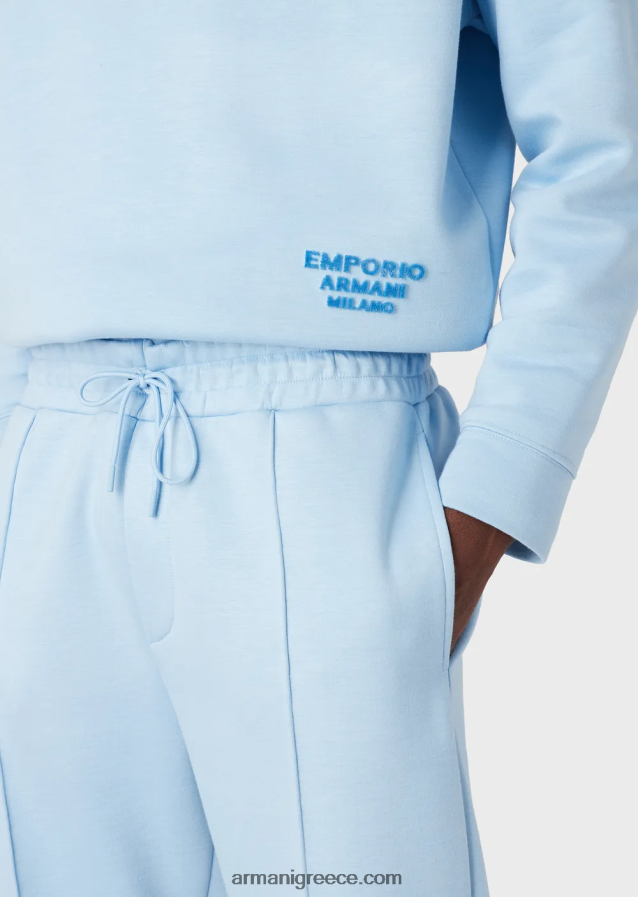 άνδρες Armani μοντάλ τζόγκερ ζέρσεϊ με ραβδώσεις 4046R61411 γαλανός