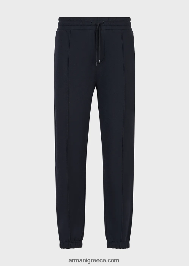 άνδρες Armani μοντάλ τζόγκερ ζέρσεϊ με ραβδώσεις 4046R61412 ναυτικό μπλε