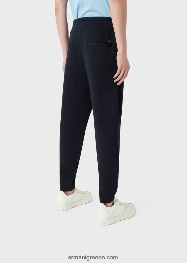 άνδρες Armani μοντάλ τζόγκερ ζέρσεϊ με ραβδώσεις 4046R61412 ναυτικό μπλε