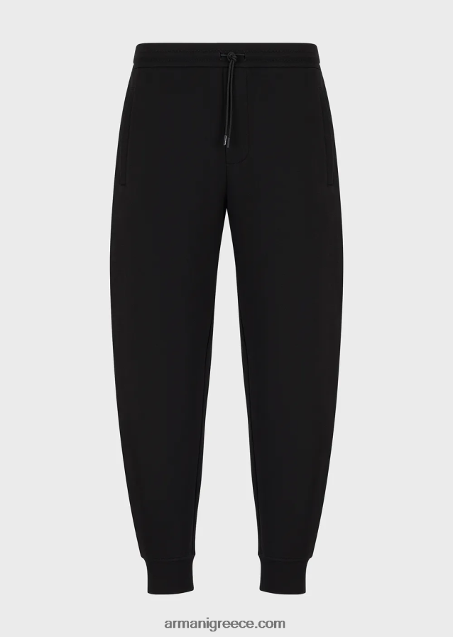 άνδρες Armani τζόγκερ με διπλή φανέλα 4046R61417 μαύρος