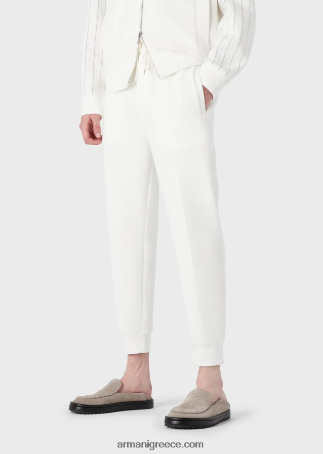 άνδρες Armani τζόγκερ με διπλή φανέλα 4046R61418 άσπρο