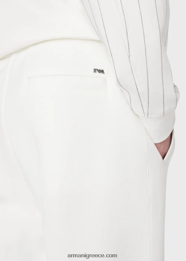 άνδρες Armani τζόγκερ με διπλή φανέλα 4046R61418 άσπρο