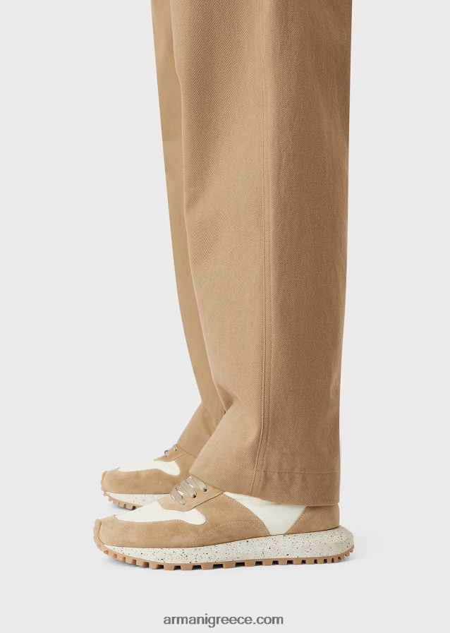 άνδρες Armani οργανικά παντελόνια ταύρου βιώσιμης συλλογής 4046R61514 καμήλα