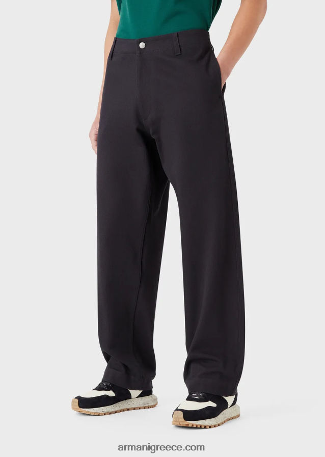 άνδρες Armani οργανικά παντελόνια ταύρου βιώσιμης συλλογής 4046R61515 μεσάνυχτα μπλε