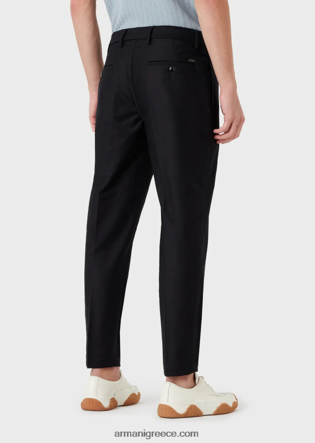 άνδρες Armani τζέρσεϊ chino με αποτέλεσμα τρικοτίνης 4046R61476 ναυτικό μπλε