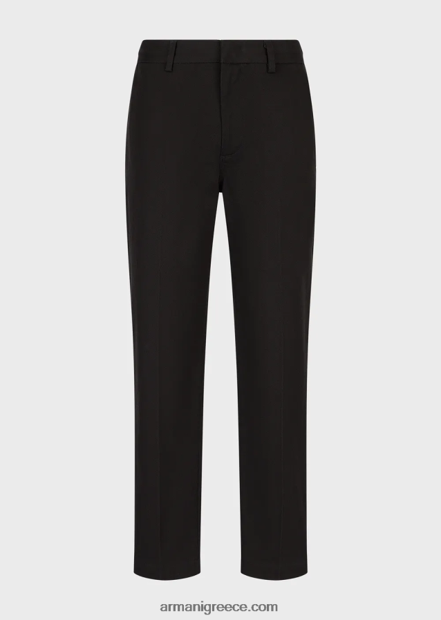 άνδρες Armani τζέρσεϊ chino με αποτέλεσμα τρικοτίνης 4046R61477 μαύρος