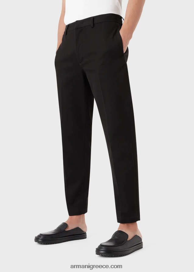 άνδρες Armani τζέρσεϊ chino με αποτέλεσμα τρικοτίνης 4046R61477 μαύρος