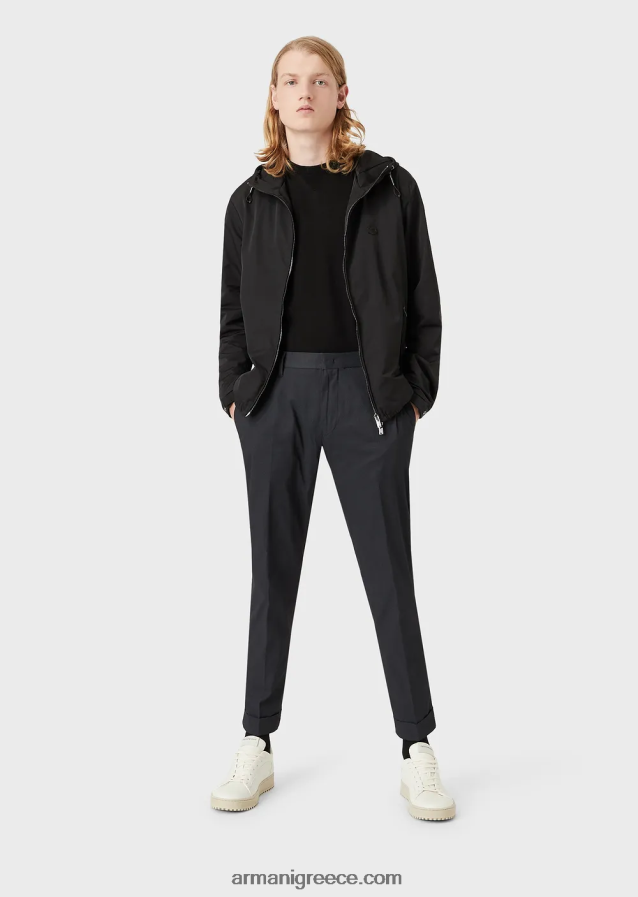 άνδρες Armani chino με μικρουφή με στροφές 4046R61503 μαύρος