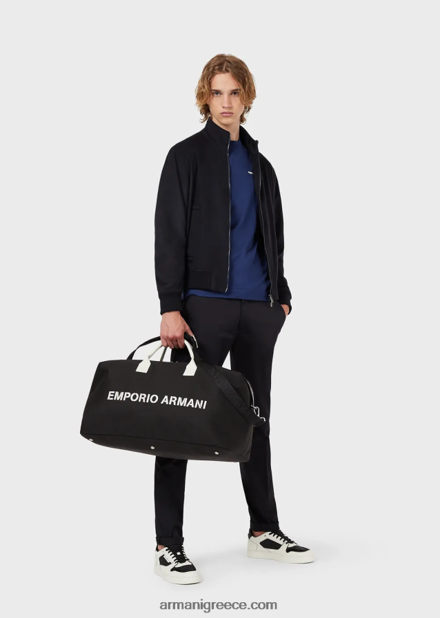 άνδρες Armani τεντωμένα βαμβακερά chinos 4046R61505 ναυτικό μπλε