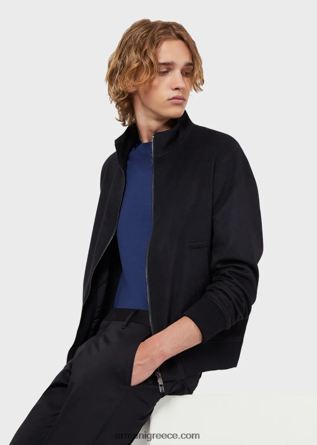 άνδρες Armani τεντωμένα βαμβακερά chinos 4046R61505 ναυτικό μπλε