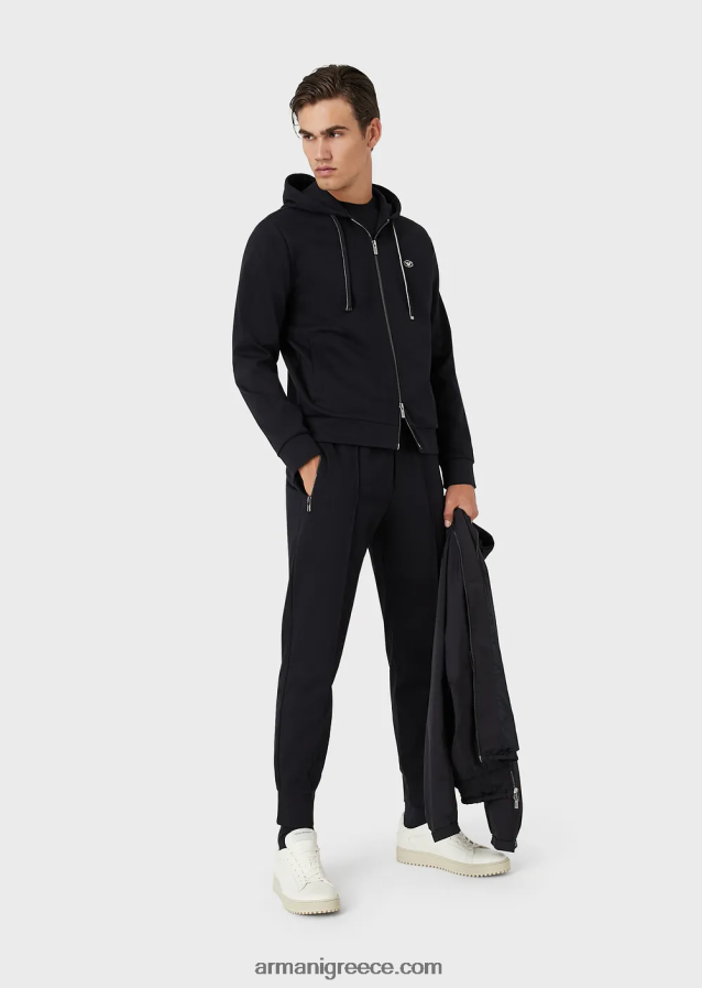 άνδρες Armani υφασμάτινα joggers ponte-di-roma 4046R61443