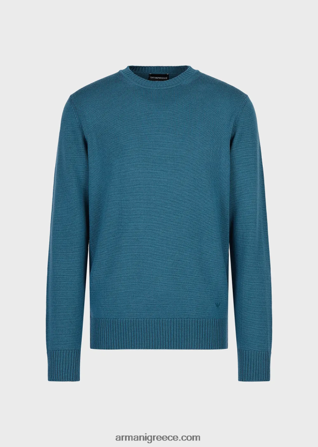 άνδρες Armani παρθένο-μάλλινο, τζάμπα κανονικής εφαρμογής 4046R61217 avio