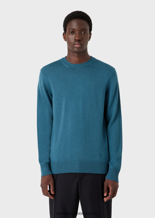 άνδρες Armani παρθένο-μάλλινο, τζάμπα κανονικής εφαρμογής 4046R61217 avio