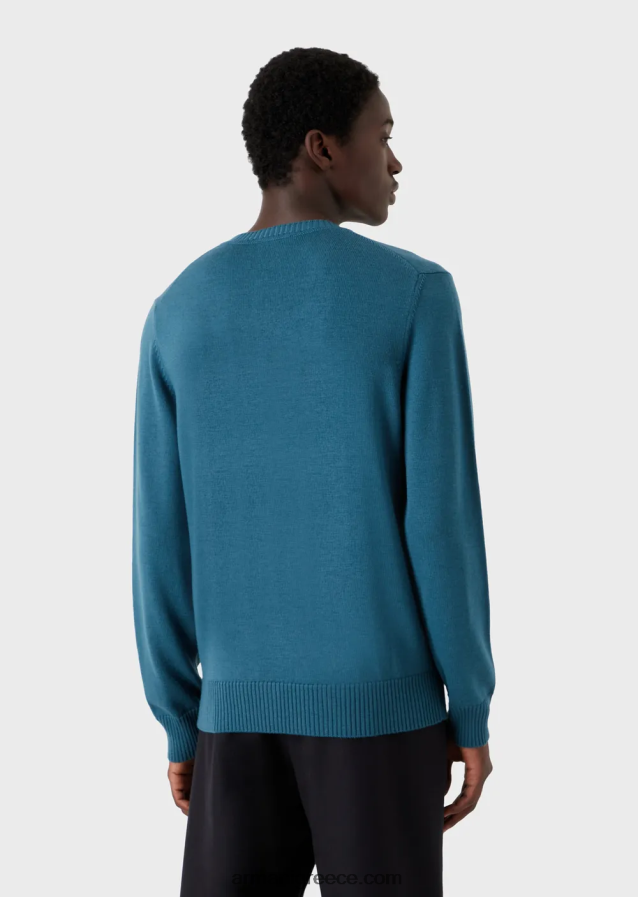 άνδρες Armani παρθένο-μάλλινο, τζάμπα κανονικής εφαρμογής 4046R61217 avio