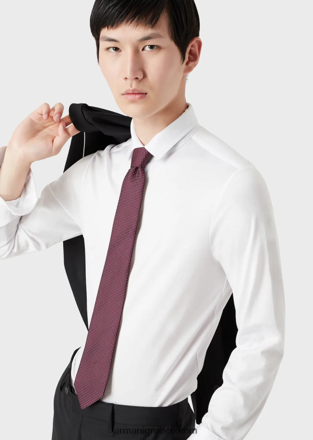 άνδρες Armani πουκάμισο από ζέρσεϊ 4046R61107 άσπρο