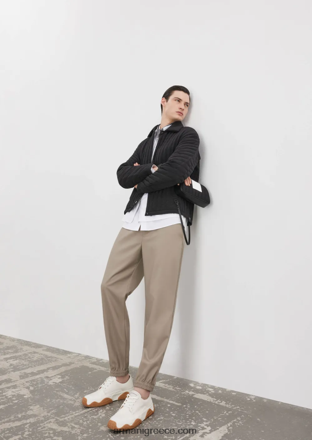 άνδρες Armani πουκάμισο από ζέρσεϊ 4046R61107 άσπρο