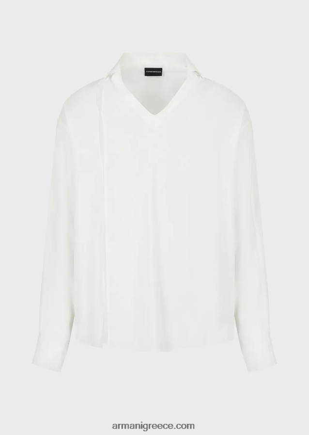 άνδρες Armani Πουκάμισο με λαιμόκοψη σε απαλό ύφασμα 4046R61114