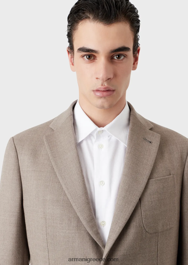 άνδρες Armani πουκάμισο με γεωμετρικό ζακάρ 4046R61146 γαλανός