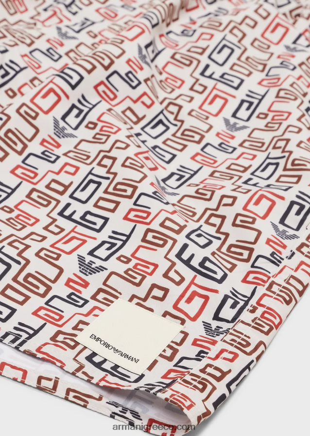 άνδρες Armani μαγιό βιώσιμης συλλογής από ανακυκλωμένο ύφασμα 4046R6984