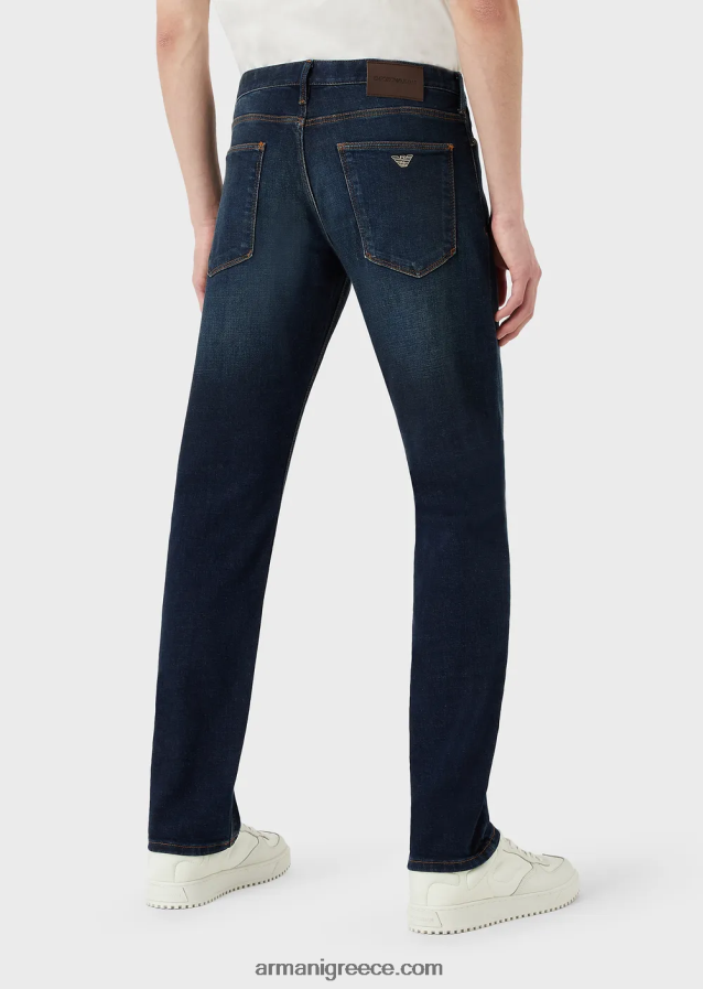 άνδρες Armani j06 slim-fit, βασικό τζιν τζιν 4046R61154 μπλε