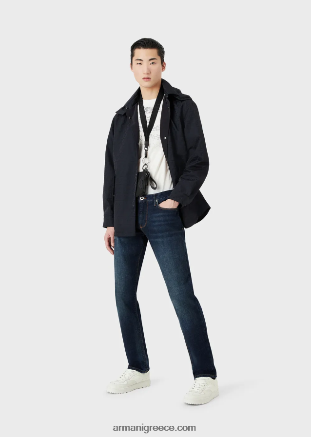 άνδρες Armani j06 slim-fit, βασικό τζιν τζιν 4046R61154 μπλε