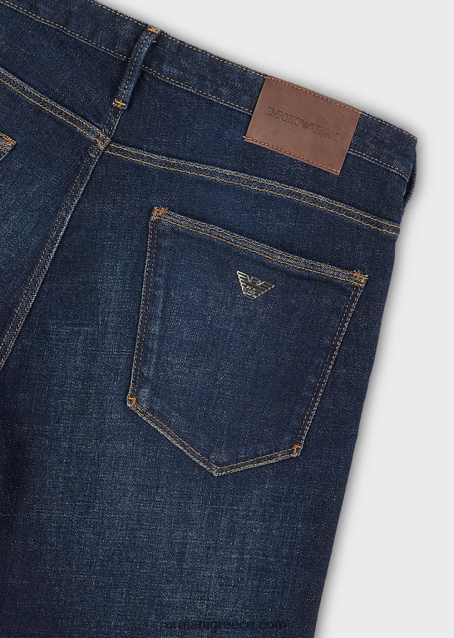 άνδρες Armani j06 slim-fit, βασικό τζιν τζιν 4046R61154 μπλε