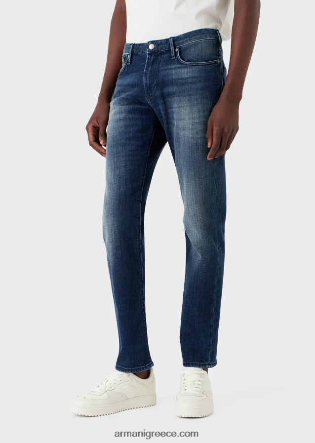 άνδρες Armani j06 slim-fit οργανικό-τζιν τζιν 4046R61159 τζην