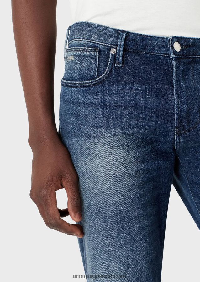 άνδρες Armani j06 slim-fit οργανικό-τζιν τζιν 4046R61159 τζην