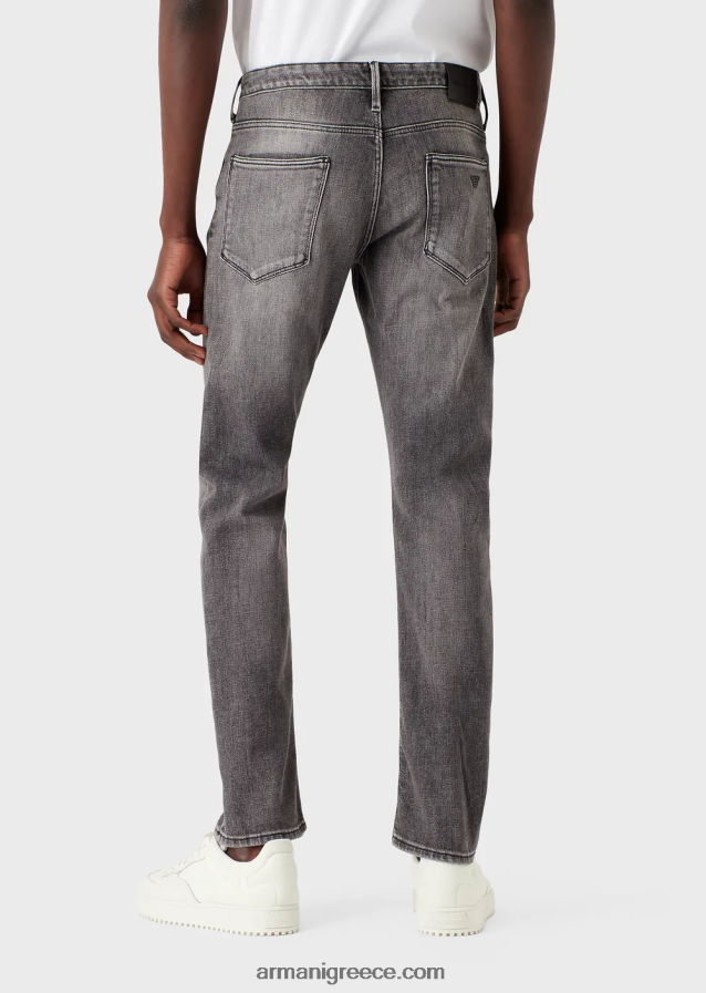 άνδρες Armani j06 slim-fit οργανικό-τζιν τζιν 4046R61160 γκρί