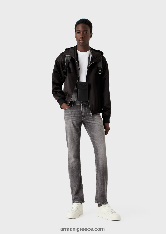 άνδρες Armani j06 slim-fit οργανικό-τζιν τζιν 4046R61160 γκρί