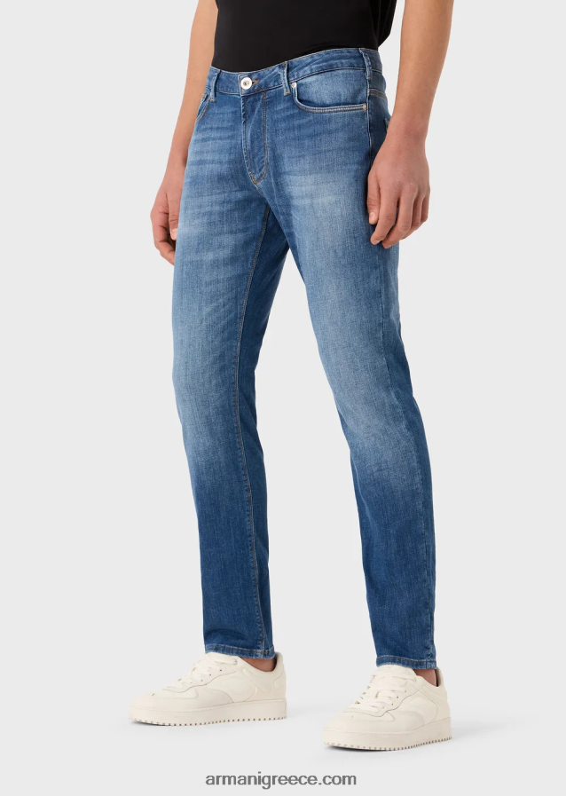 άνδρες Armani j06 slim-fit comfort-τζιν τζιν 4046R61156 γαλάζιο