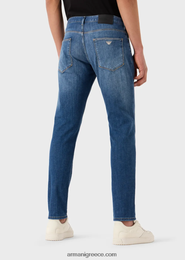 άνδρες Armani j06 slim-fit comfort-τζιν τζιν 4046R61156 γαλάζιο
