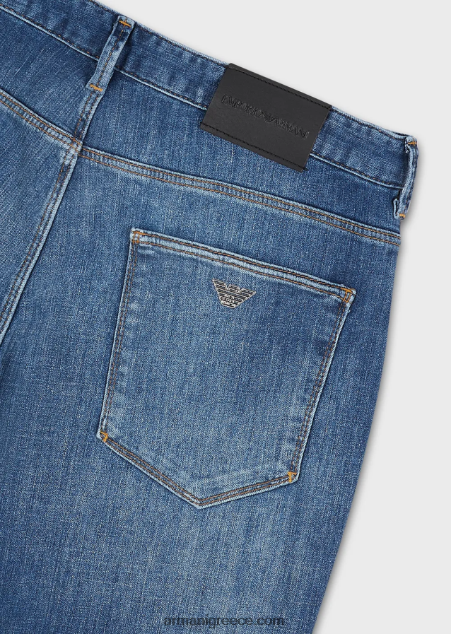 άνδρες Armani j06 slim-fit comfort-τζιν τζιν 4046R61156 γαλάζιο