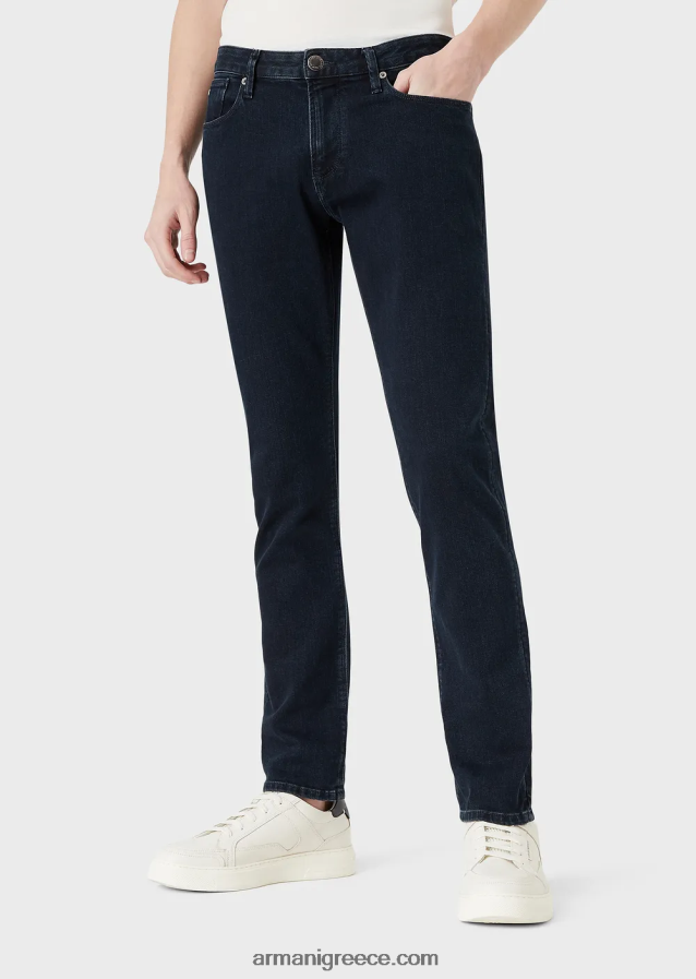άνδρες Armani j06 slim-fit, comfort-τζιν τζιν twill 4046R61177 μπλε