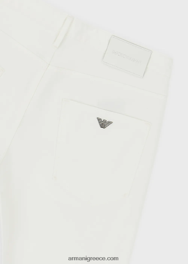 άνδρες Armani j06 τζιν slim-fit, stretch-gabardine 4046R61194 άσπρο