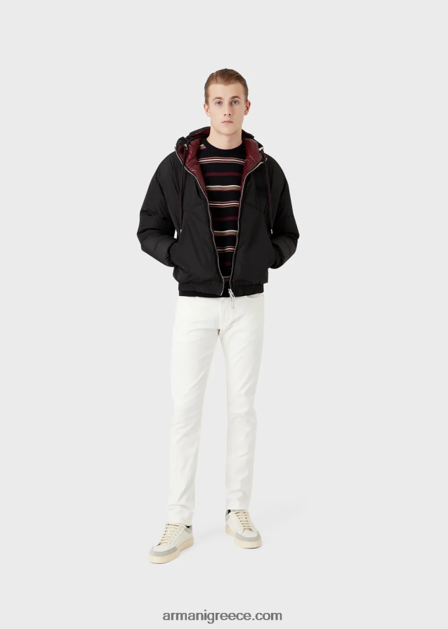 άνδρες Armani j06 slim-fit stretch twill τζιν 4046R61193 άσπρο