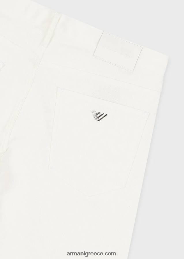 άνδρες Armani j06 slim-fit stretch twill τζιν 4046R61193 άσπρο