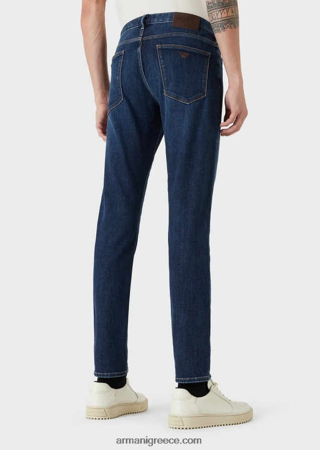 άνδρες Armani j06 slim-fit, πλυμένο, twill comfort-τζιν τζιν 4046R61179 τζην