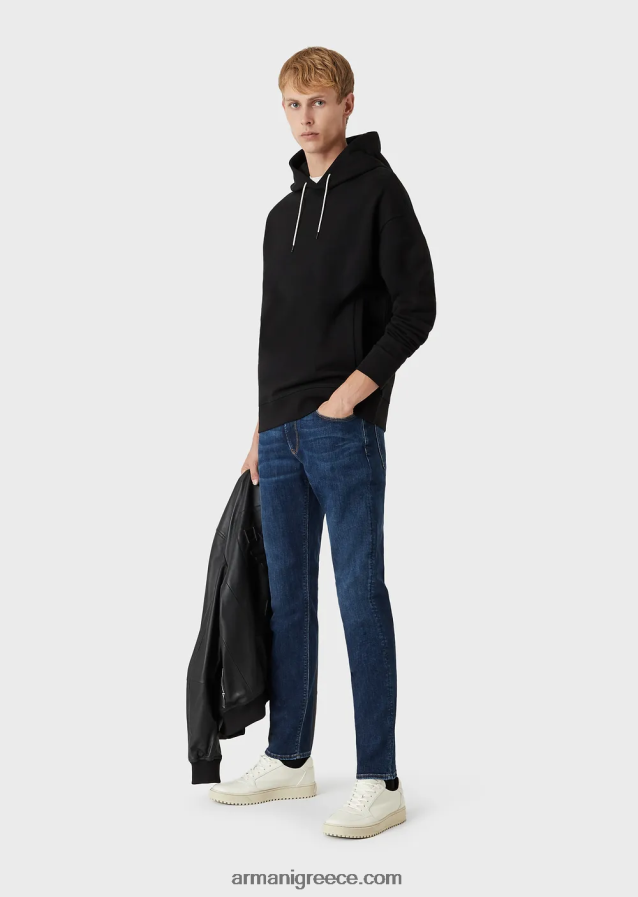 άνδρες Armani j06 slim-fit, πλυμένο, twill comfort-τζιν τζιν 4046R61179 τζην