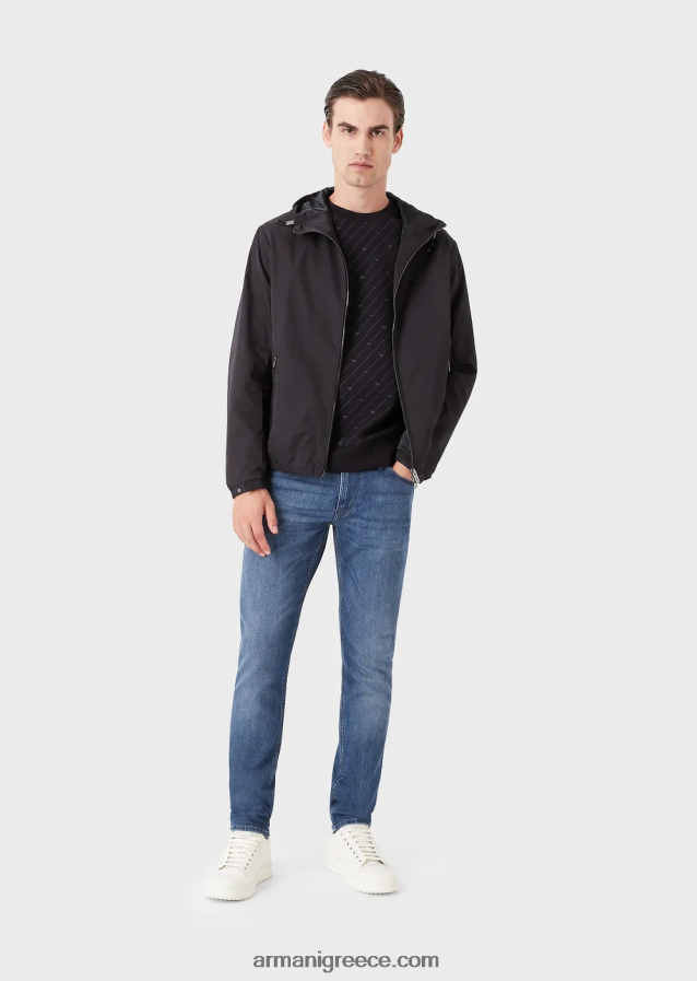 άνδρες Armani j06 slim-fit, twill-melange τζιν σε comfort denim 4046R61180 τζην