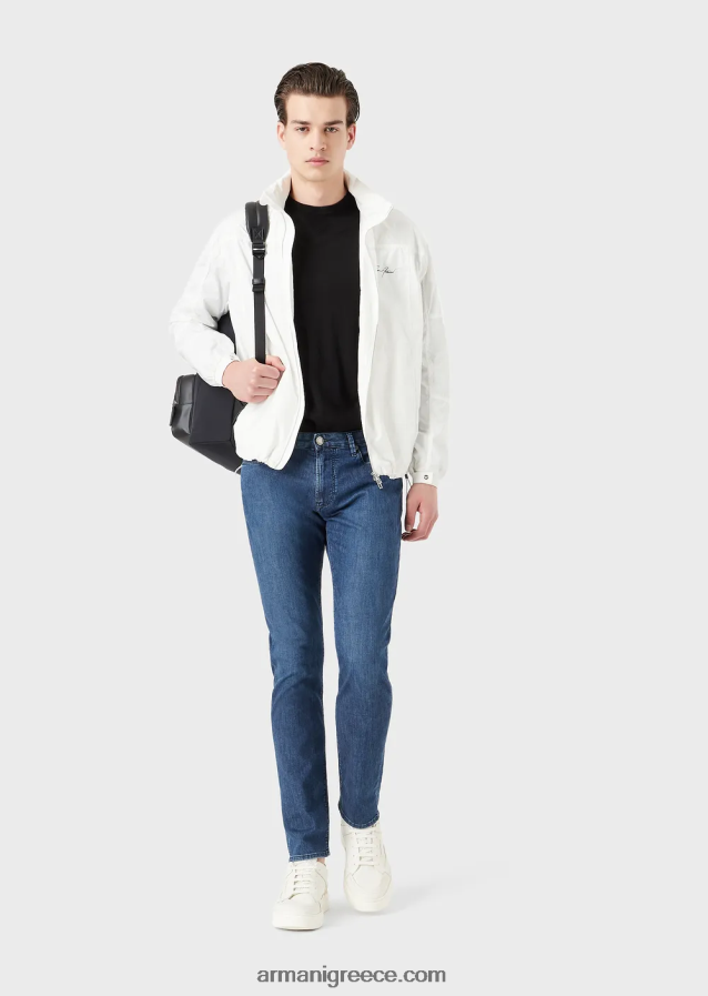 άνδρες Armani j06 slim-fit, twill-melange τζιν σε comfort denim 4046R61182 τζην