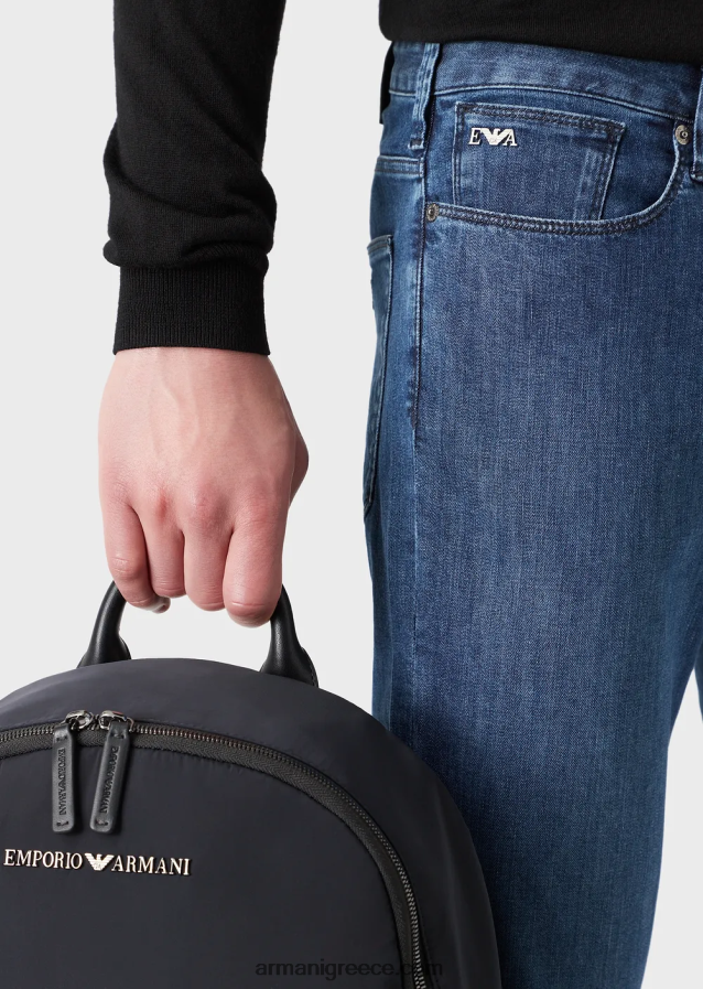 άνδρες Armani j06 slim-fit, twill-melange τζιν σε comfort denim 4046R61184 μπλε