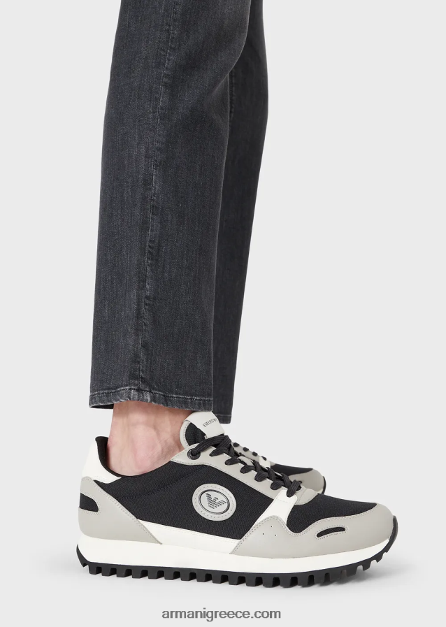 άνδρες Armani j06 slim-fit, twill-melange τζιν σε comfort denim 4046R61185 μαύρος