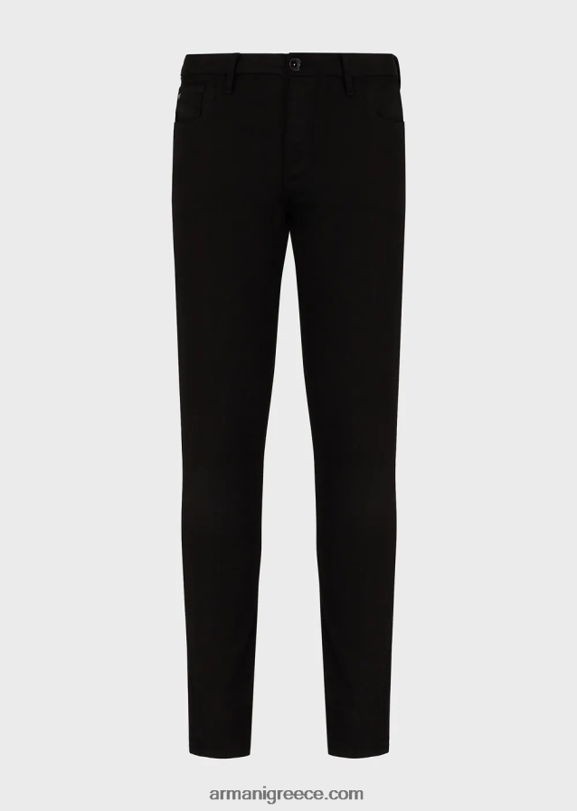 άνδρες Armani j11 εξαιρετικά άνετο στενό τζιν τζιν 4046R61198 μαύρο 1