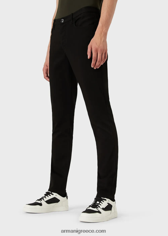 άνδρες Armani j11 εξαιρετικά άνετο στενό τζιν τζιν 4046R61198 μαύρο 1