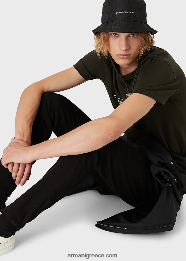 άνδρες Armani j11 εξαιρετικά άνετο στενό τζιν τζιν 4046R61198 μαύρο 1