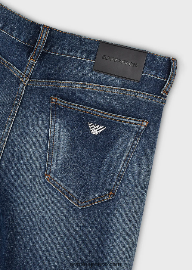 άνδρες Armani j16 τζιν τζιν slim-fit, vintage look 4046R61175 μέτριο μπλε