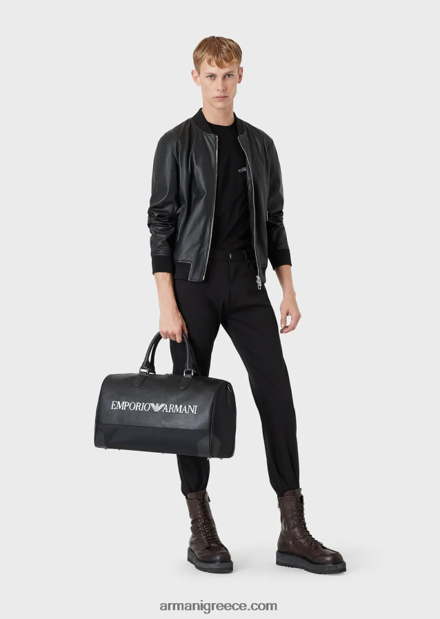 άνδρες Armani j45 κανονική εφαρμογή, ελαστικό τζιν gabardine 4046R61209 μαύρος