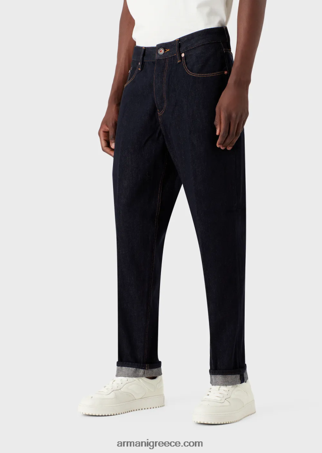 άνδρες Armani j72 loose-fit reactive blue τζιν τζιν 4046R61148 τζην